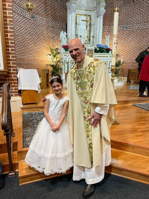 Ava and Msgr Rick
